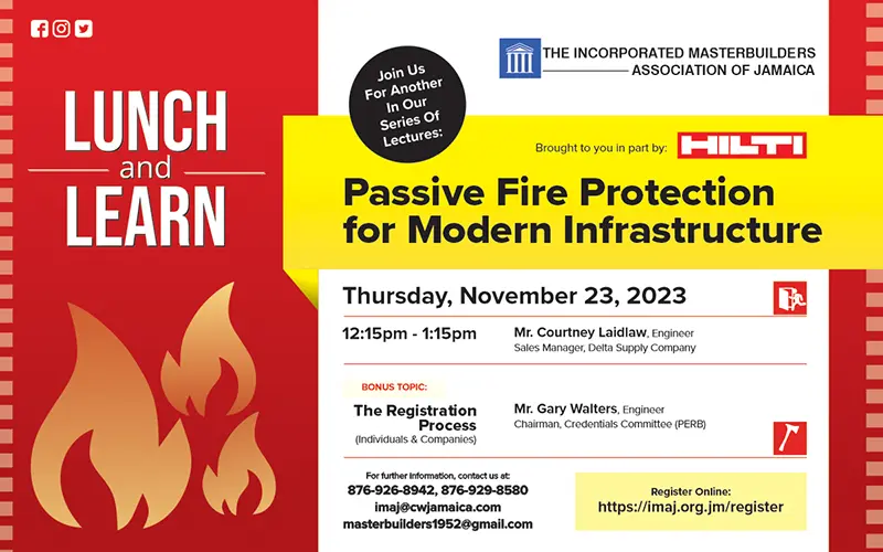 IMAJ Lunch & Learn Lecture Series - Passive Fire Protection for Modern Infrastructure