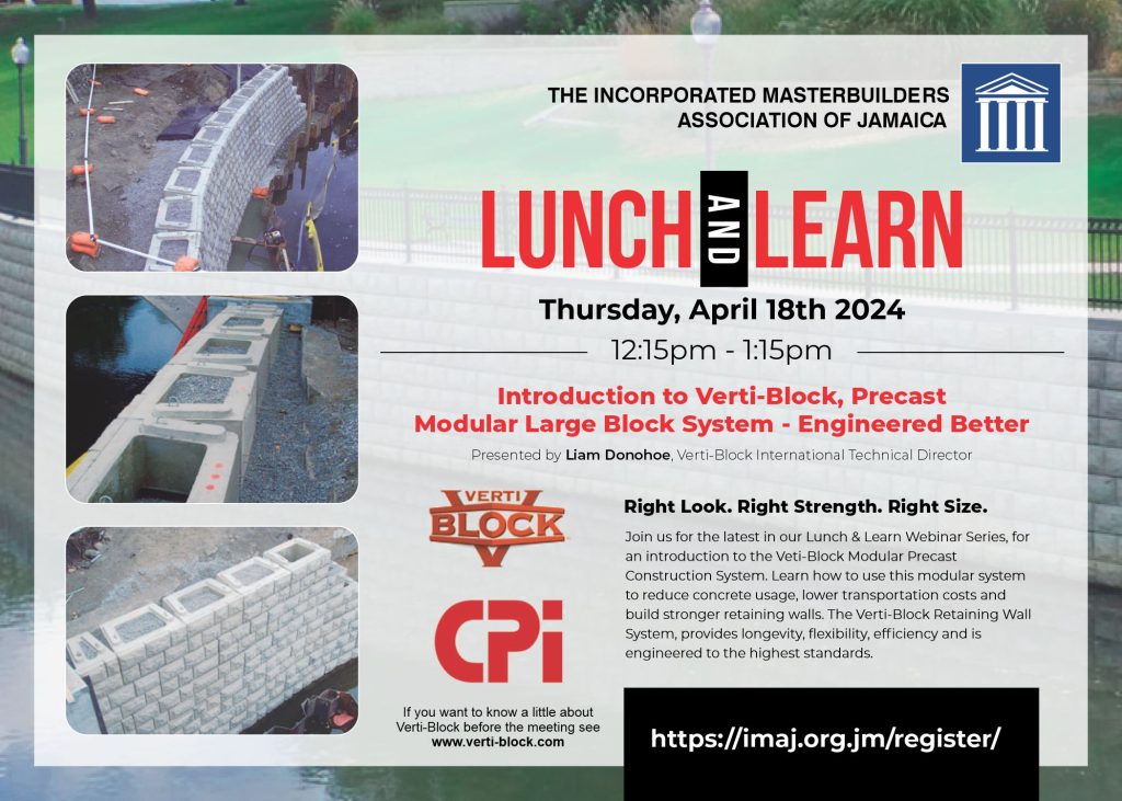 Join us for the latest in our Lunch & Learn Webinar Series, for an introduction to the Veti-Block Modular Precast Construction System. Learn how to use this modular system to reduce concrete usage, lower transportation costs and build stronger retaining walls. The Verti-Block Retaining Wall System, provides longevity, flexibility, efficiency and is engineered to the highest standards.